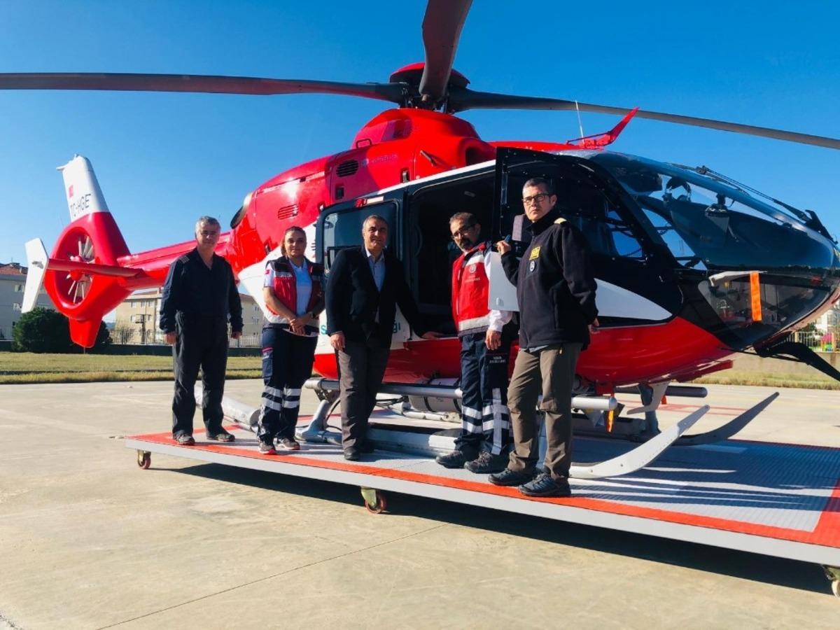 Helikopter ambulans &Ccedil;anakkale&rsquo;de hizmete başladı