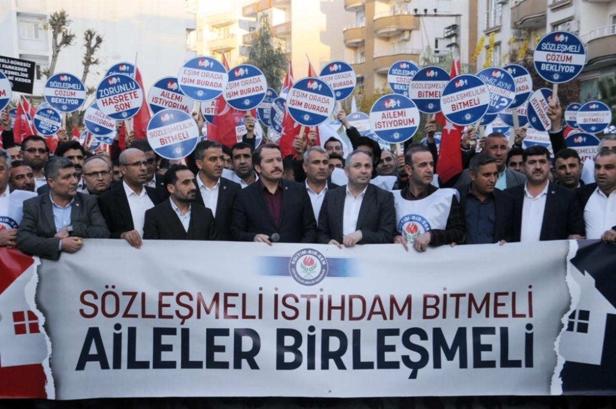 Cizre&rsquo;de &rsquo;S&ouml;zleşmeli istihdam bitmeli, aileler birleşmeli&rsquo; eylemi