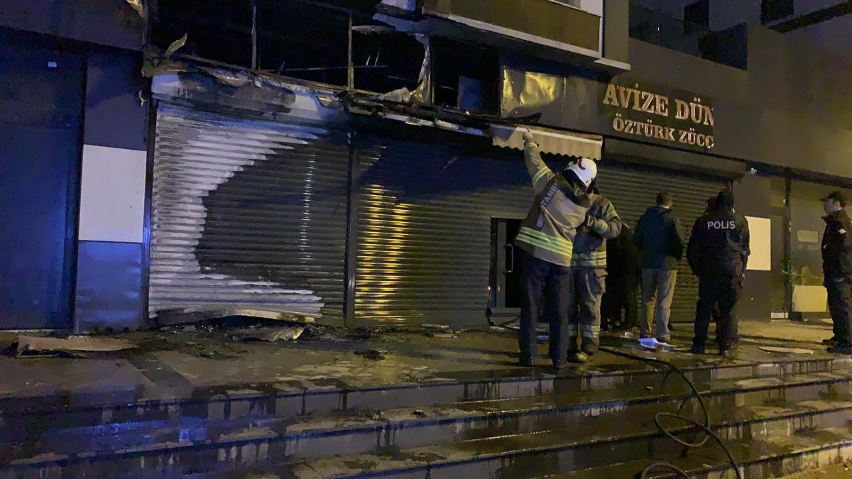 Pendik'te z&uuml;ccaciye d&uuml;kkanında yangın: 1 kişi dumandan etkilendi