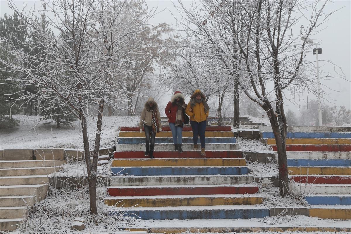 Sivas'ta kar yağışı, sis ve soğuk hava etkili oluyor