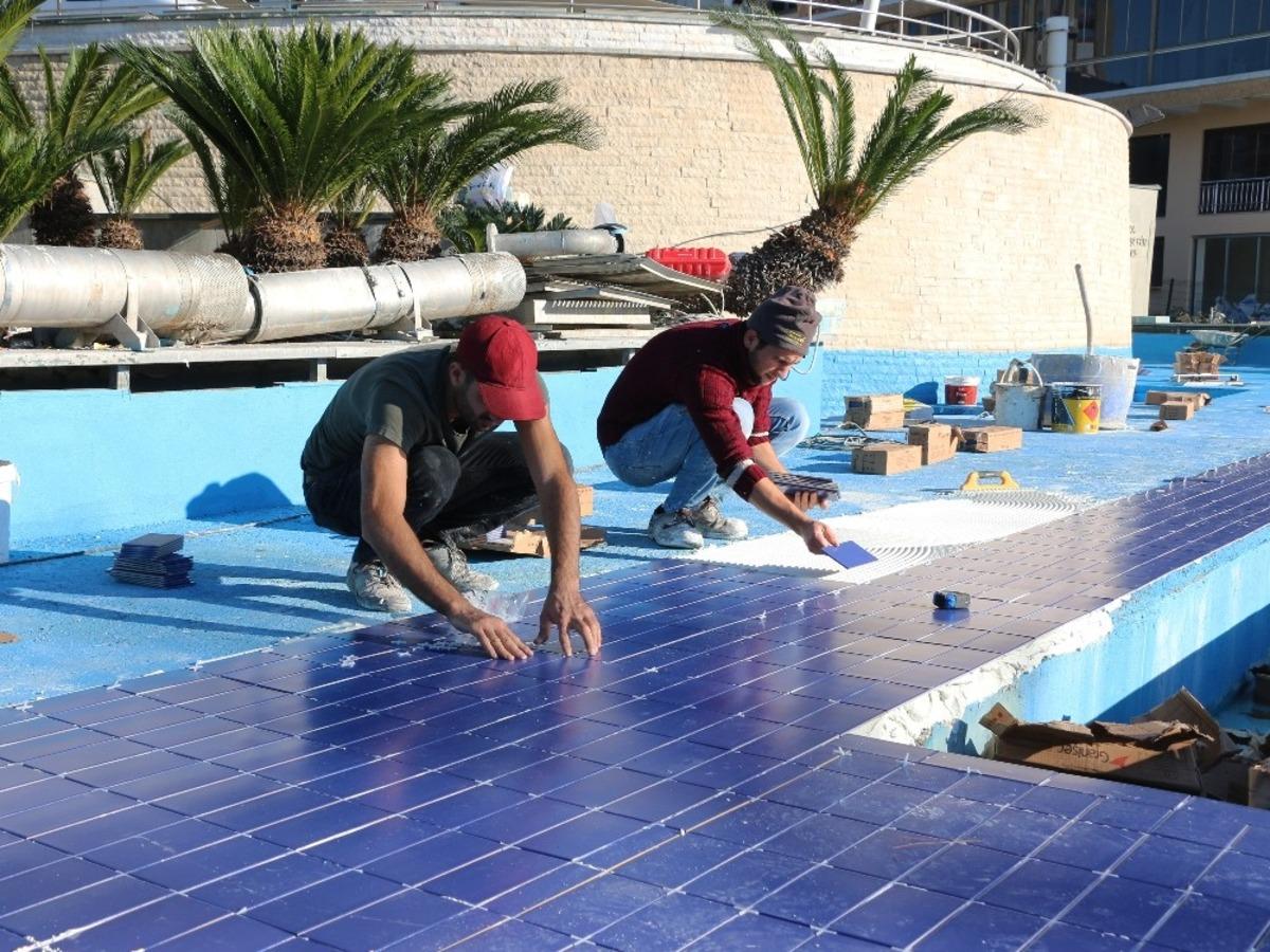 Cumhuriyet Meydanı&rsquo;ndaki g&ouml;steri havuzu bakıma alındı