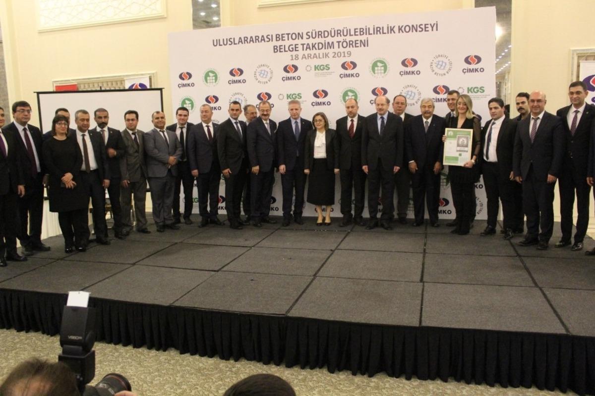 &Ccedil;İMKO &Ccedil;imento&rsquo;ya  &rsquo;Kaynakların Sorumlu Kullanımı&rsquo; sertifikası