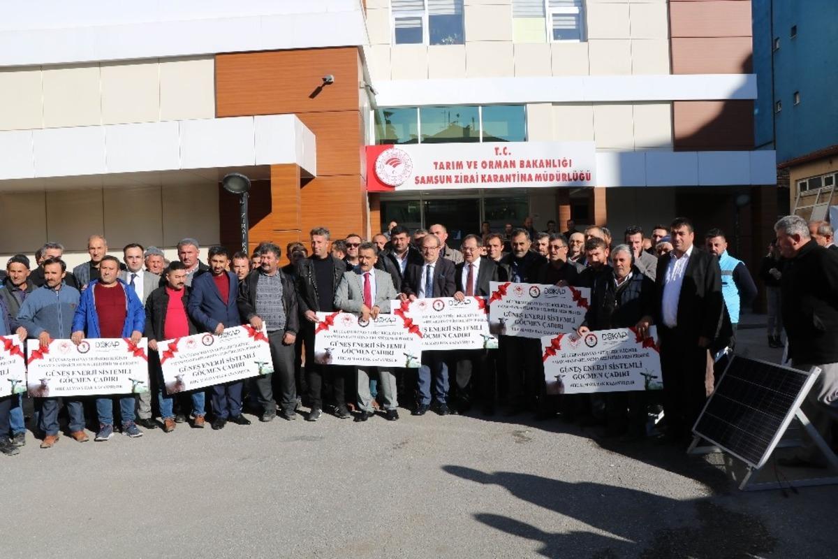 Besicilere &rsquo;g&uuml;neş enerjisinden elektrik &uuml;reten &ccedil;adır&rsquo; dağıtıldı