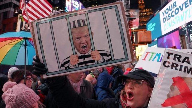 New York'taki göstericiler