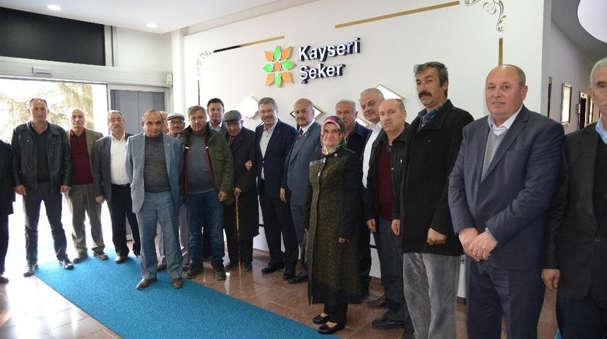 Yenipazar &ccedil;ift&ccedil;ilerinden Kayseri Şeker&rsquo;e teşekk&uuml;r ziyareti