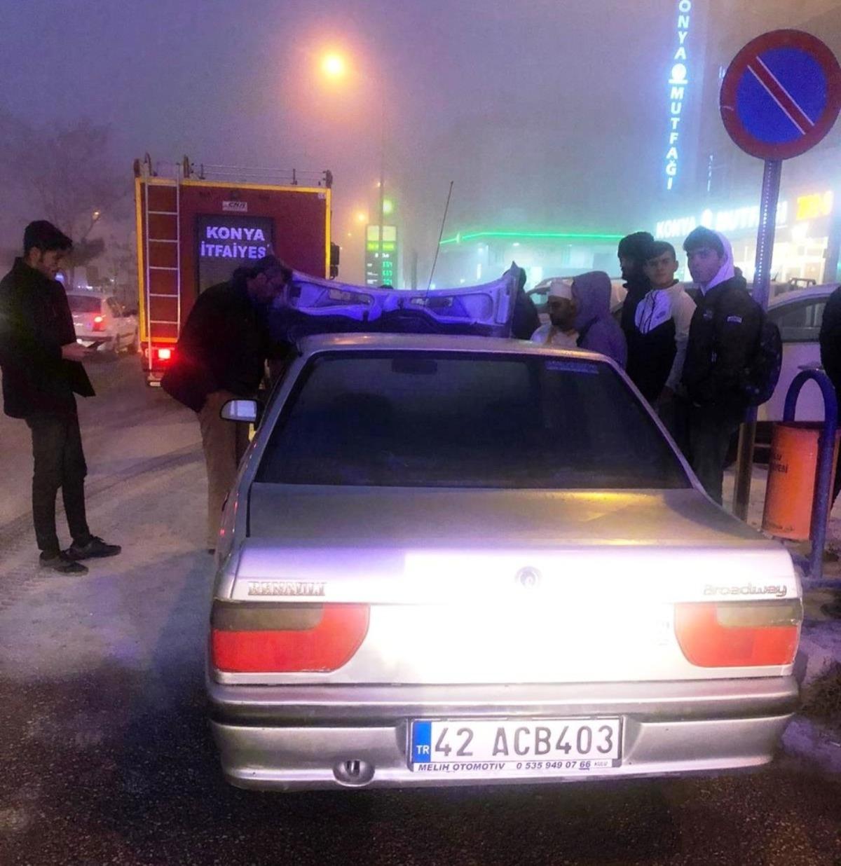 Kulu&rsquo;da otomobil yangını