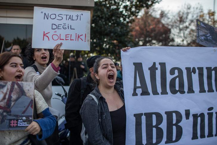 İBB önünde 'fayton' protestosu! İmamoğlu'na çağrı!  G2