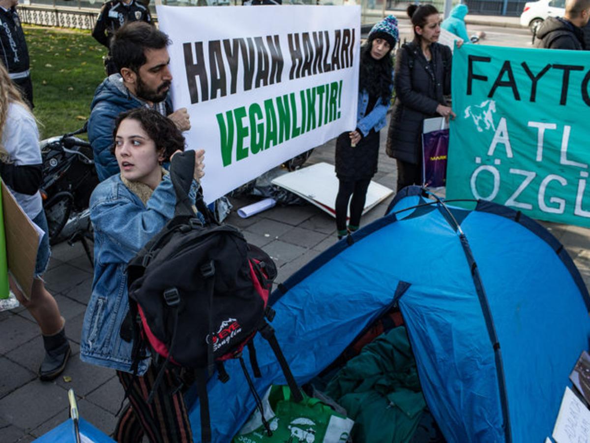 İBB &ouml;n&uuml;nde 'fayton' protestosu! İmamoğlu'na &ccedil;ağrı! 