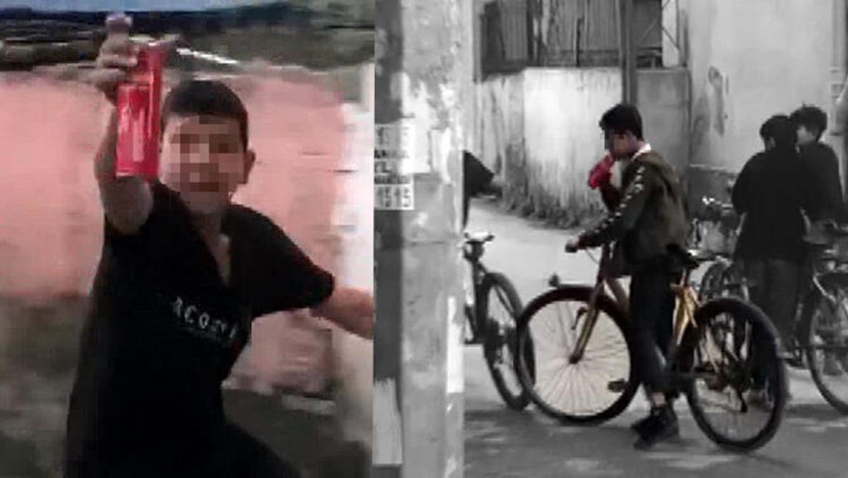 Adana'da skandal g&ouml;r&uuml;nt&uuml;ler! Sokak ortasında &ccedil;akmak gazı kokluyorlar