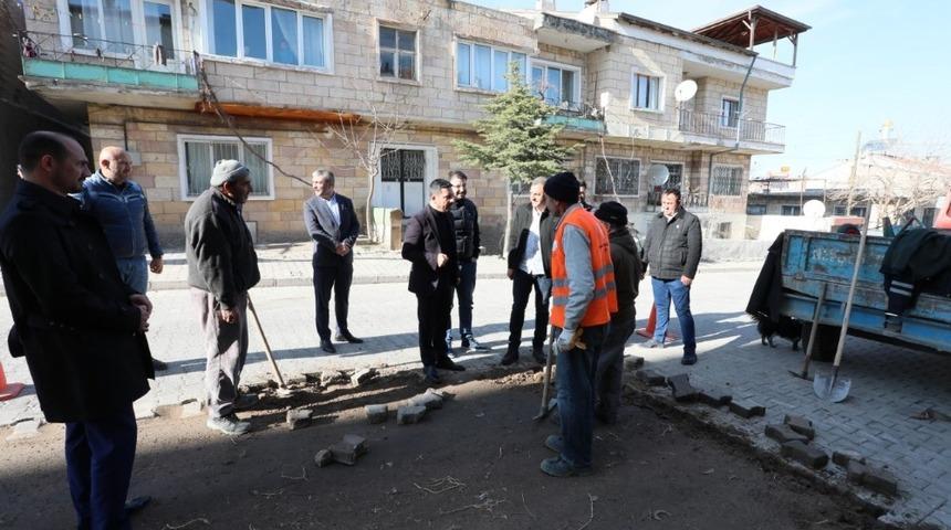 Nevşehir Belediye Başkanı Arı, Sümer Mahallesinde incelemelerde bulundu
