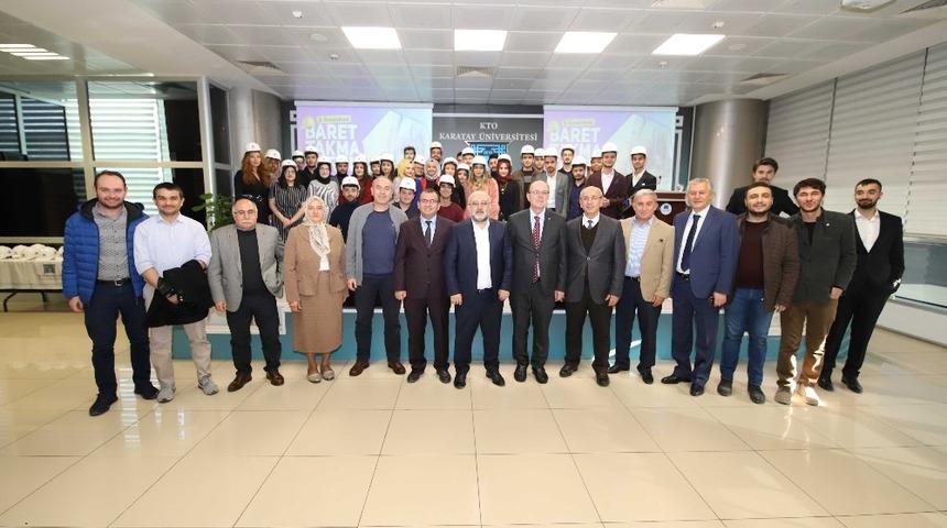 KTO Karataylı m&uuml;hendis adayları baretlerini taktı