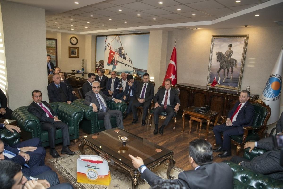 Se&ccedil;er, Iraklı iş insanlarını Mersin&rsquo;e yatırım yapmaya davet etti