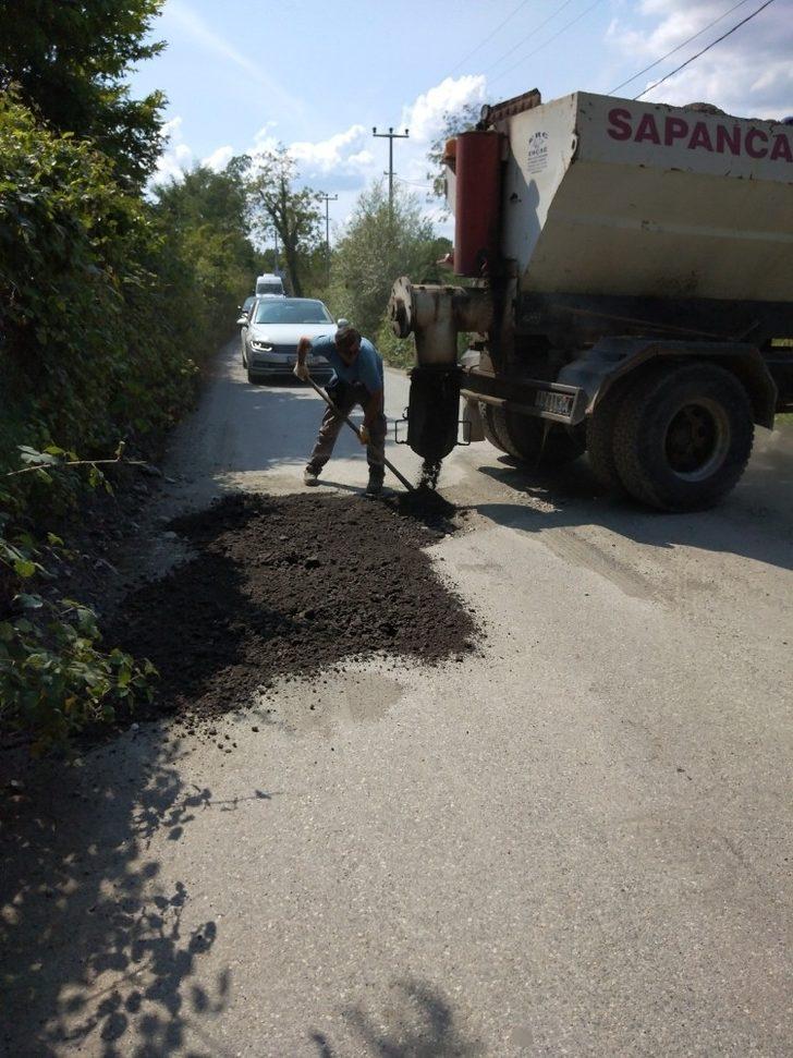 Sapanca’da 170 ton asfalt yama çalışması G3