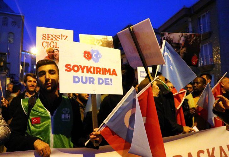 Çin'in Doğu Türkistan politikaları Edirne ve Tekirdağ'da protesto edildi G1