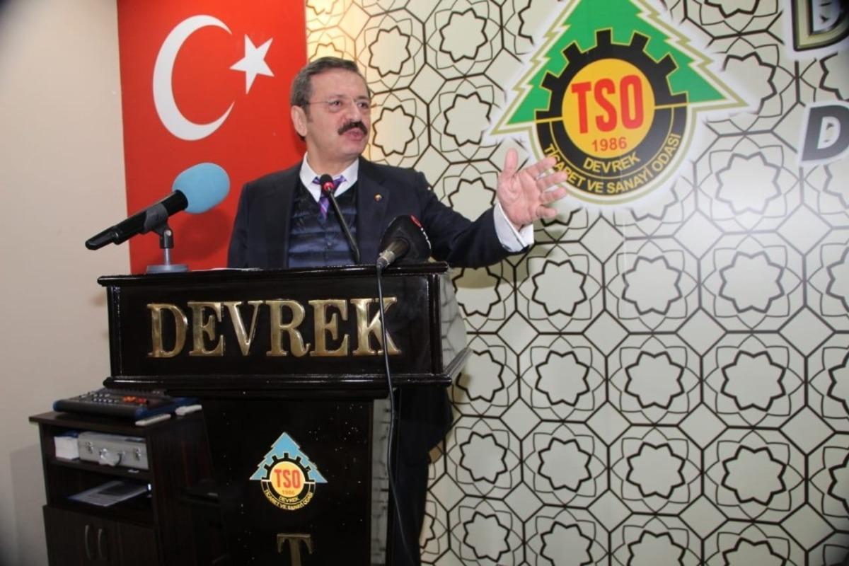 Hisarcıklıoğlu&rsquo;ndan Devrek TSO&rsquo;ya ziyaret