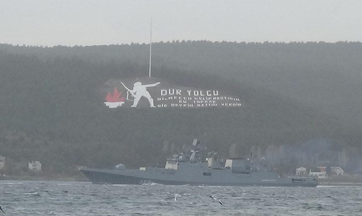 Rus savaş gemisi Admiral Essen, Çanakkale Boğazı’ndan geçti G1