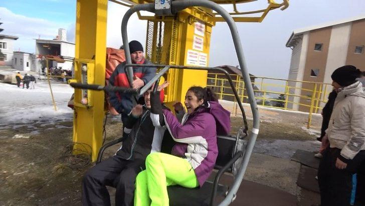 Uludağ’ı ilk kez gören çocukların kayak ve telesiyej keyfi G5