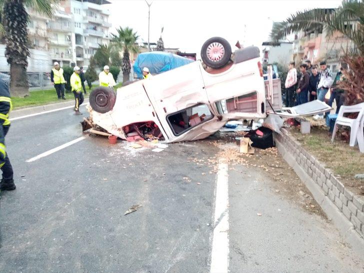 Aydın'da hafif ticari araca çarpan kamyonet devrildi: 1 ölü, 2 yaralı G2