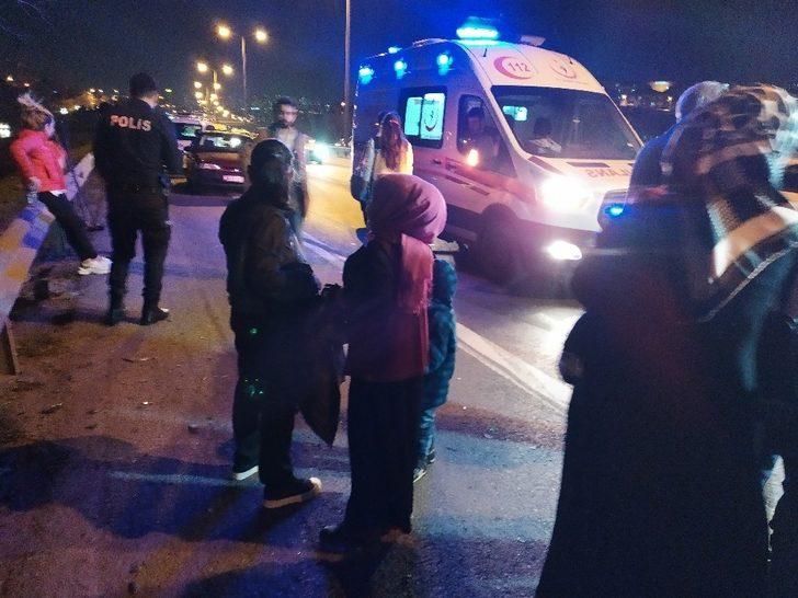 TEM'de makas atan araç düğünden dönen araca çarptı: Yaralılar var! G1