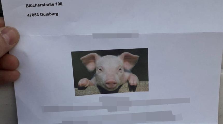 Almanya'da çirkin provokasyon! Camiye domuz fotoğraflı hakaret mektubu gönderdiler