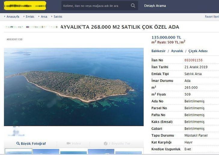  Çiçek Adası'nın fiyatı güncellendi, 135 milyon lira G1