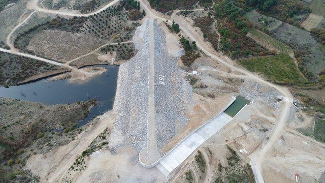 Çavuşlu göleti su tutmaya hazır hale geldi