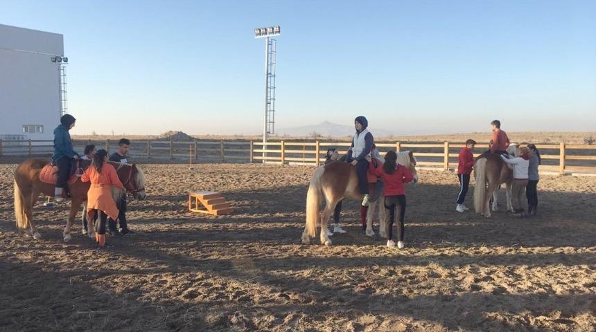 NEV&Uuml; AT-BİN&rsquo;den engelli bireylere &ouml;zg&uuml; at destekli aktivite uygulama eğitimi