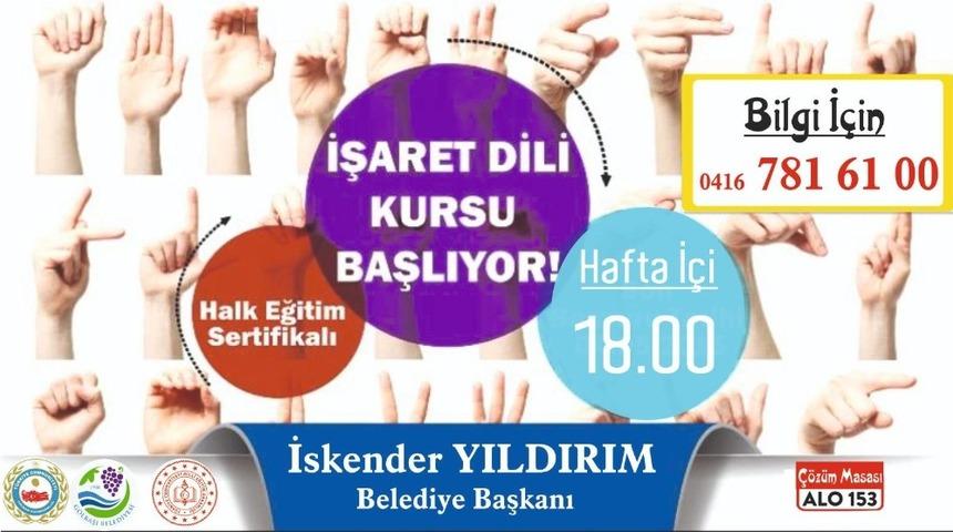 G&ouml;lbaşı Belediyesinden işaret dili kursu