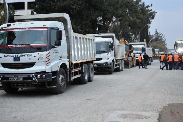 Tarsus Belediyesi, sağanak yağış ve fırtına için tedbir aldı