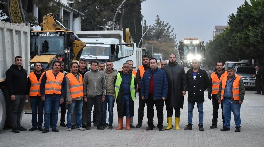 Tarsus Belediyesi, sağanak yağış ve fırtına i&ccedil;in tedbir aldı