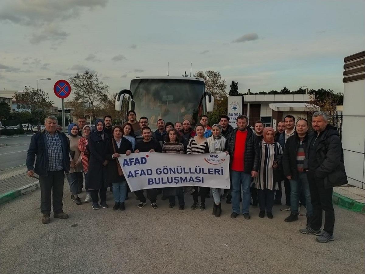 AFAD g&ouml;n&uuml;ll&uuml;lerinin Bursa gezisi