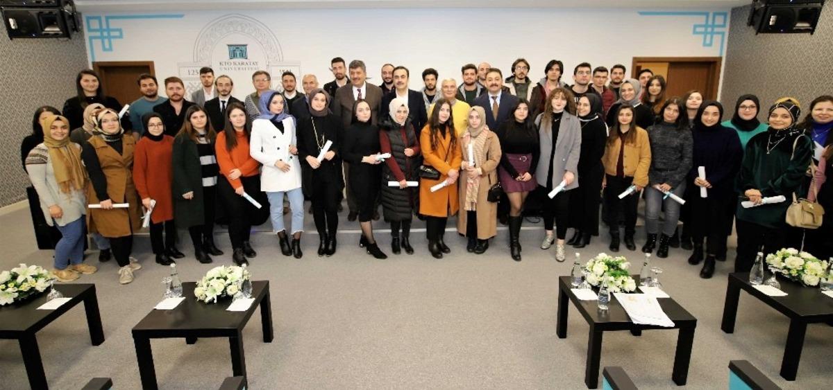 KTO Karataylı gen&ccedil; girişimciler sertifikalarını aldı