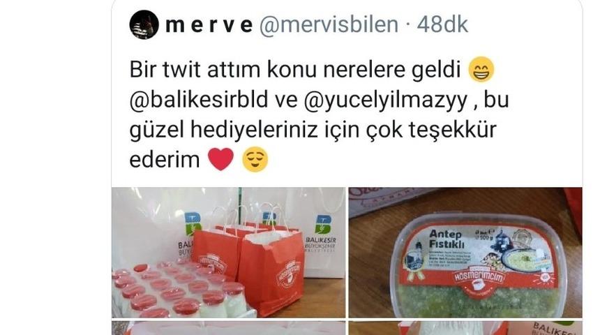 Başkan Yılmaz&rsquo;dan &ouml;ğrenciye "tatlı" jest