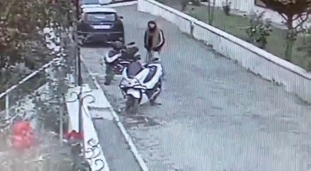 Kuşadası&rsquo;nda motor hırsızlığı kameraya yansıdı