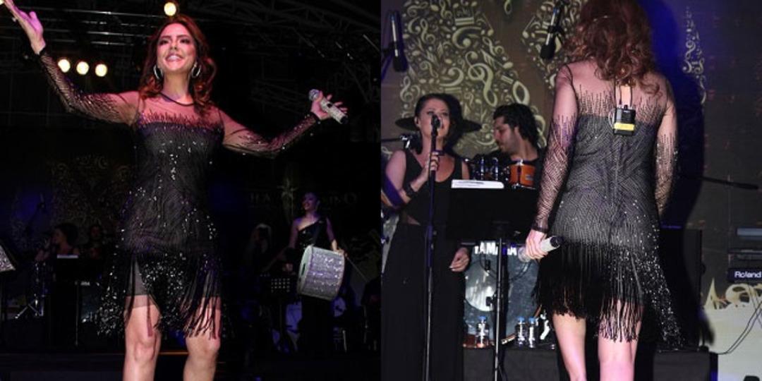 Ebru G&uuml;ndeş'ten mini etek a&ccedil;ılımı