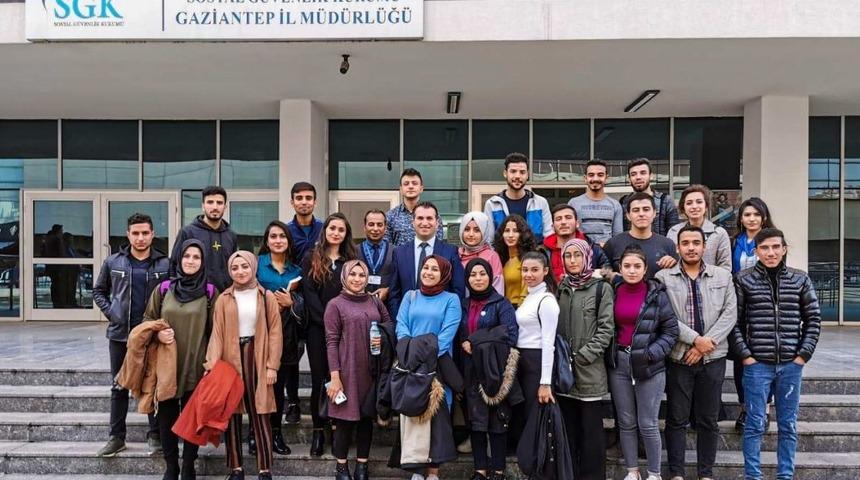 Oğuzeli MYO &ouml;ğrencilerinden SGK&rsquo;ya gezi