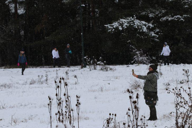 Kar Abant'ı beyaza bürüdü G5