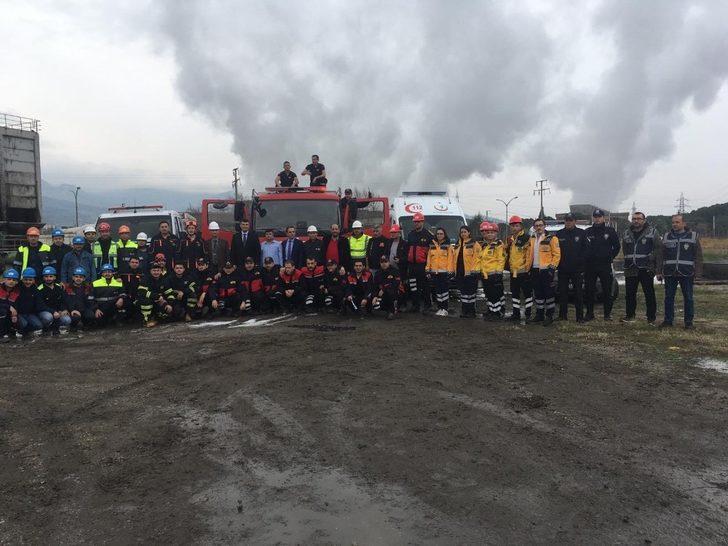 Termik santralde deprem ve yangın tatbikatı gerçekleştirildi G1