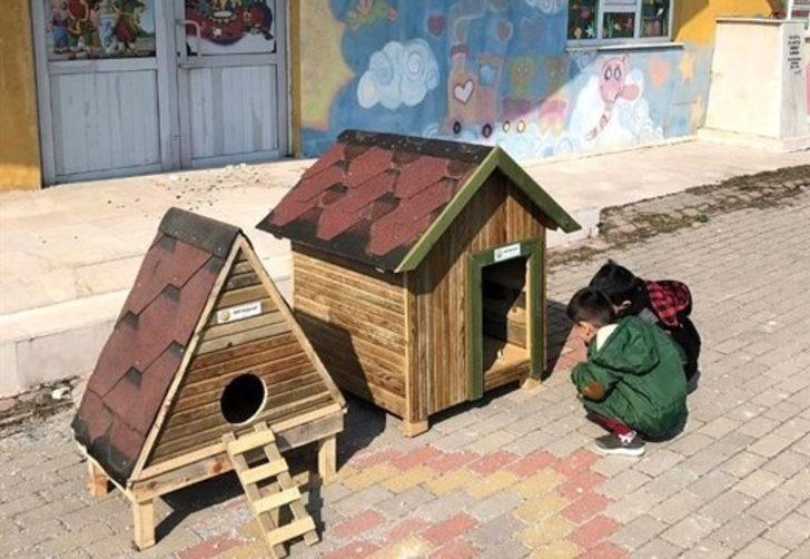 Orman Bölge Müdürlüğü’nden 10 okula kedi, köpek evleri ve kuş yuvası G5