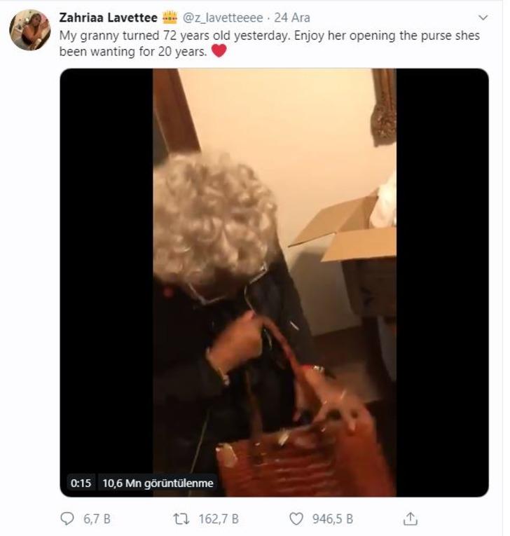 72 yaşındaki kadının 20 yıldır istediği çantaya kavuştuğu o anlar! G2