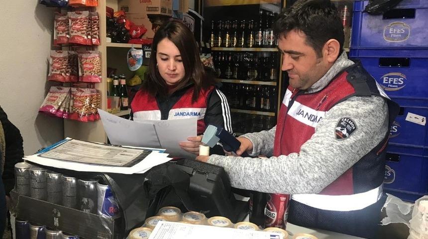 Erzurum İl Jandarma Komutanlığı’ndan sahte ve kaçak alkol denetimi