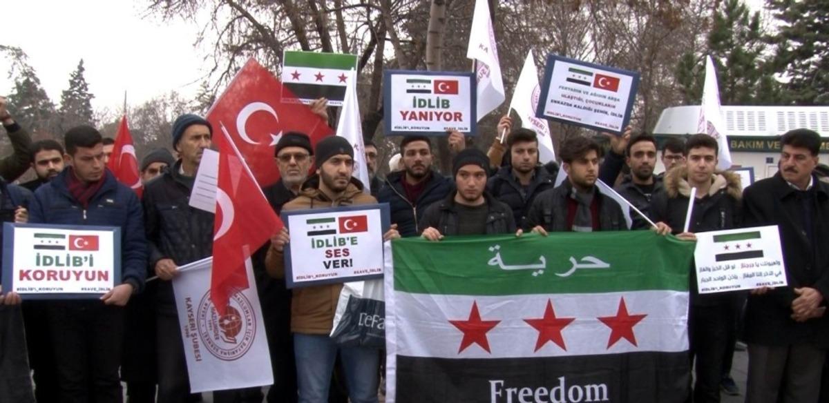 İdlib&rsquo;de yaşanan saldırılara tepki