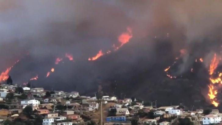 Şili’de yanan ev sayısı 245'e yükseldi! G1