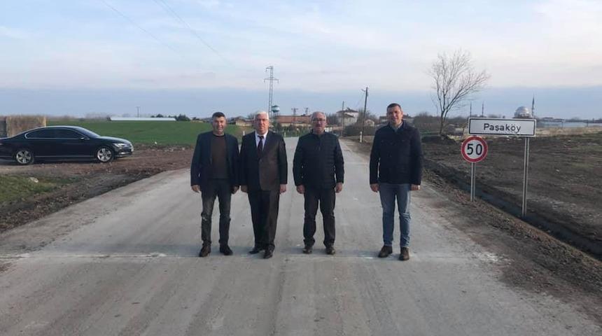 Başkan Y&uuml;ksel tamamlanan yolu inceledi