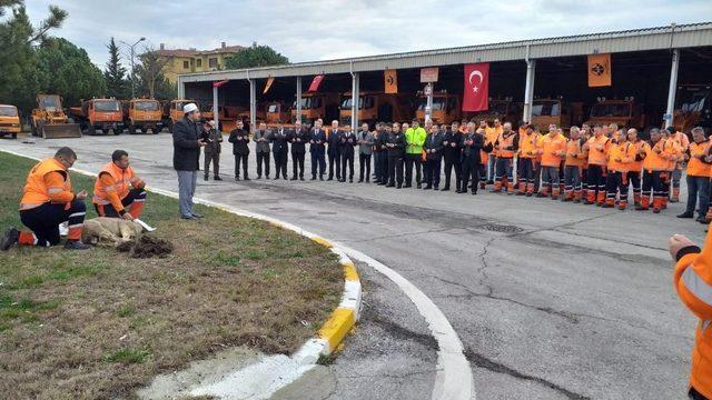 Karayolları ekipleri ‘kar’ sezonunu kurban keserek, dualarla karşıladı