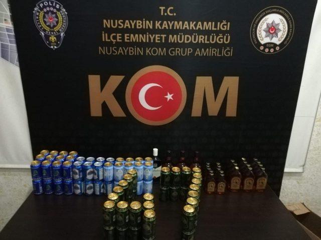 Mardin’de 91 litre kaçak içki ele geçirildi