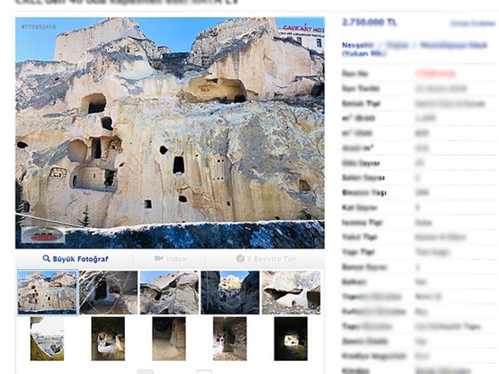 Nevşehir'de 40 odalı mağara ev satışa çıkarıldı G1