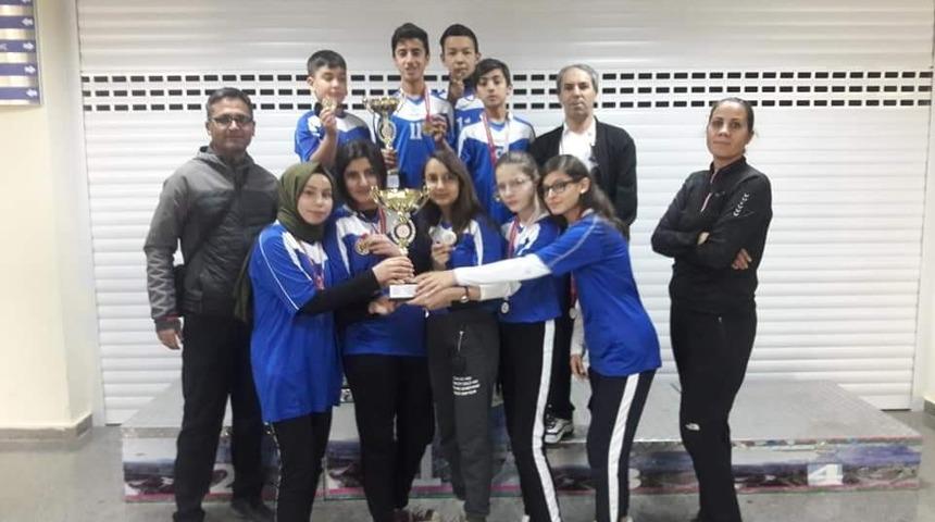 Kadir Boylu Ortaokullu Dart&ccedil;ılardan &ccedil;ifte şampiyonluk