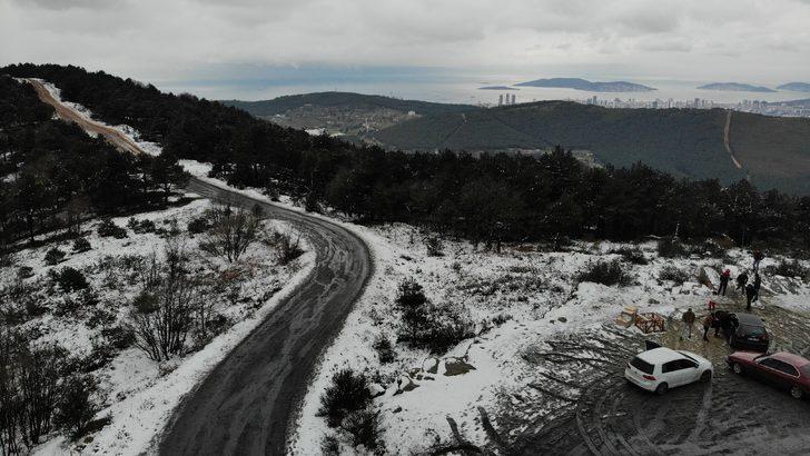 Aydos Ormanı beyaza büründü G3