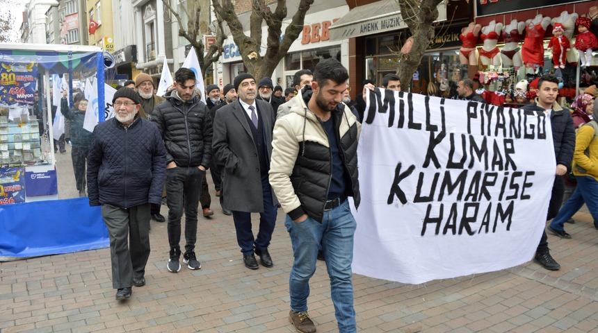 Eskişehir'de 'Milli Piyango' ve 'yılbaşı' protestosu